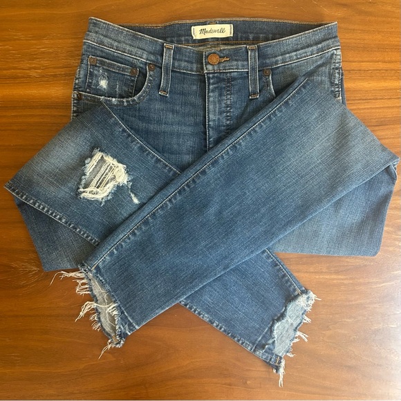 Madewell 10” High-Rise Skinny Jeans: Drop Step-Hem | Everton wash | size: 27 - Picture 9 of 15